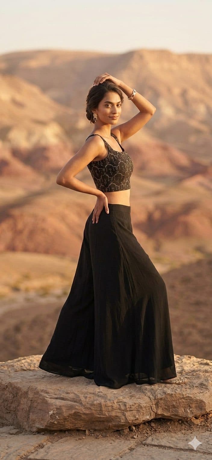 black indo western dress Biaanca Indo-Western Size:3.5Y | 3.5 Men / 4.5 Women | 35 EU | 3 UK